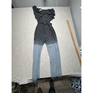 Raya Sun Women's Tie Dye Strapless Tie Waist Flowy Jumpsuit CM5 Blue Size XL‎